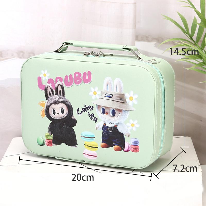 Милая мультяшная косметичка Labubu, многофункциональная ручная переносная сумка для хранения, маленькая квадратная сумка для подарков на день рождения детей