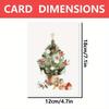 4pcs, Christmas Cards and Envelopes, Christmas Tree Cards, the Best Christmas Gift Cards for Family Friends