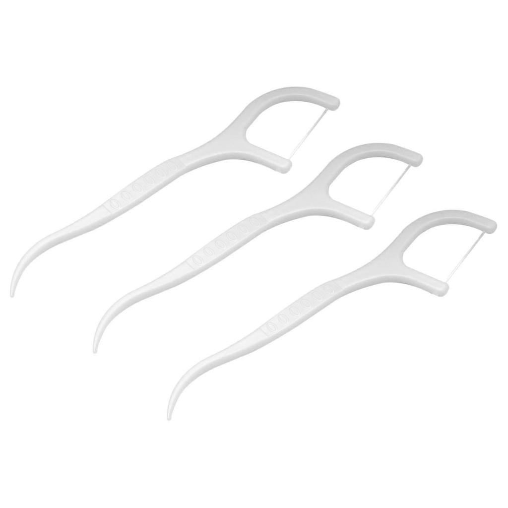 Disposable 50pcs Teeth Clean Care Floss Thread Dental Flosser Plastic Tooth Picks