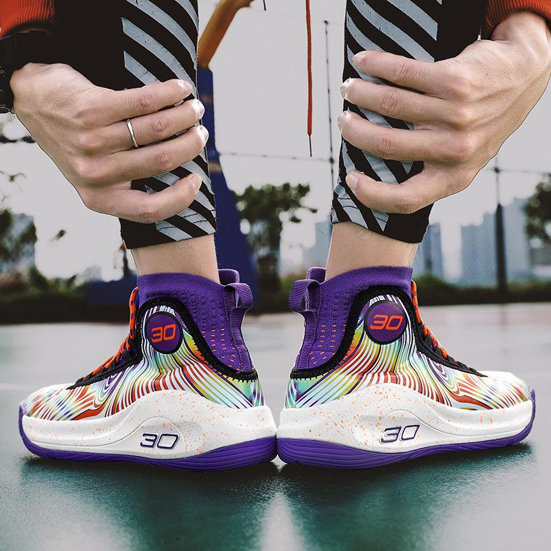 Осенний новый Карри Нет. 30 кроссовок для баскетбола с высоким верхом, мужские и женские, одного стиля, пара студентов, трендовая дышащая спортивная обувь, сетчатая поверхность