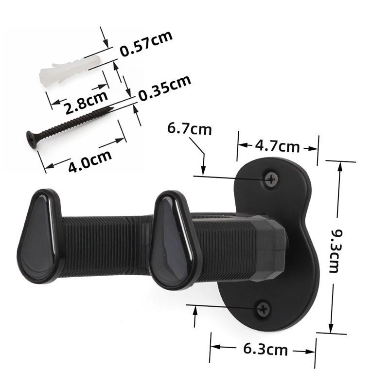 Wall-Mounted Self-Locking Wooden Guitar Hanger for Electric and Acoustic Guitars