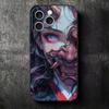 Japanese Oni Mask Girl Soft Phone Case for iPhone 16 16E 17 Air 15 Pro Max 14 Plus 13 Mini 11 12 7 Black Cover Back Shell