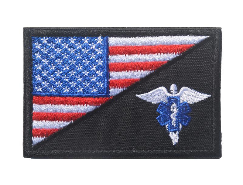 USA Star of Life EMT Paramedic Rescue Embroidered Velcro Arm Patch