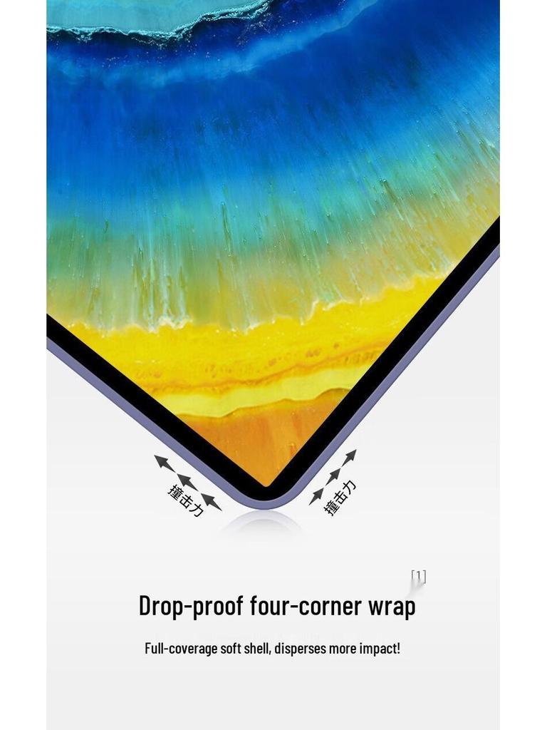 Защитный чехол для Honor Pad X9A: 10/9 12,1-дюймовый силиконовый трехскладной чехол-книжка с полной защитой, мягкий чехол для планшета