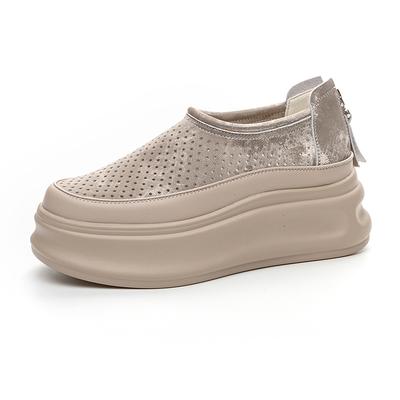 Мода Лето Новый Стиль Повседневная Женская Обувь на Толстой Подошве Универсальная Легкая Комбинация с Платьями Внутренний Каблук Увеличение