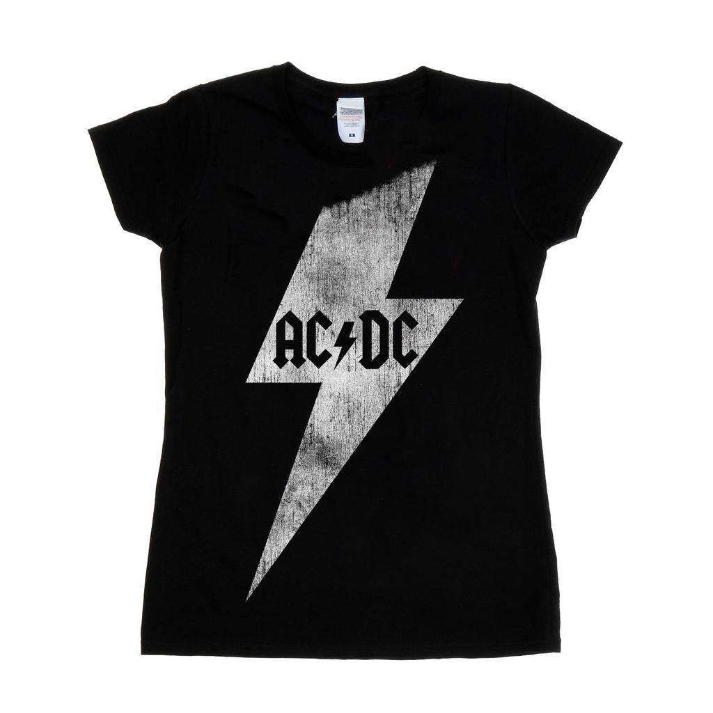 AC/DC Womens/Ladies Lightning Bolt Cotton T-Shirt