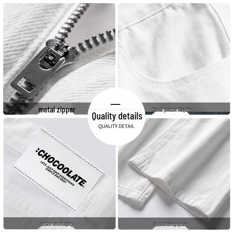 CHOCOOLATEit Мужские свободные прямые джинсы из хлопка денима с широкими штанинами