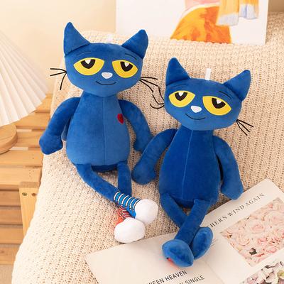 Мягкая игрушка кошка Синяя кукла кошка Тряпичная кукла