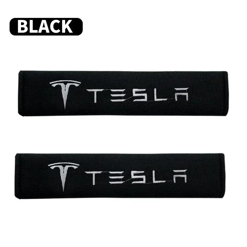Car Sticker Tesla Car Seat Belt Shoulder Protective Cover For Tesla Model 3 Y Car Interior Safety Belt Decorate Pad Tesla Model