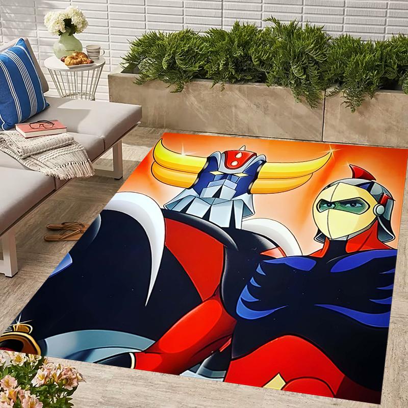 1pc UFO Robot Grendizer9 Design Area Rug - Non-Slip, Soft & Cozy Floor Mat for Living Room, Bedroom, Office - Indoor/Outdoor Decorative Carpet