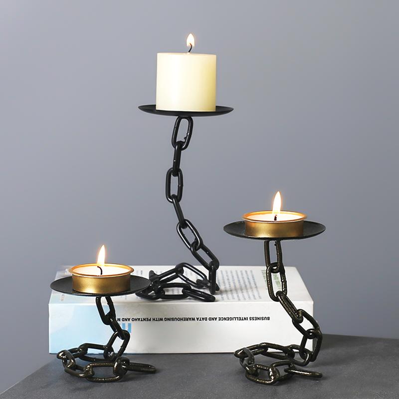 1 шт. Подсвечник-цепочка в виде бабочки из железа, подсвечник-цепочка, украшения для стола, предметы интерьера