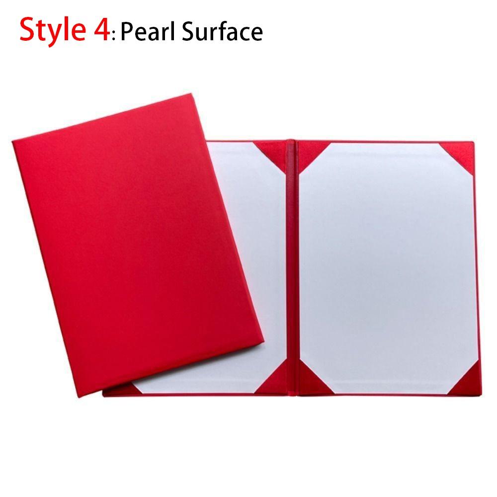 1Pcs Plush Surface Certificate Cover Thicken File Page Folder  Signing Contract