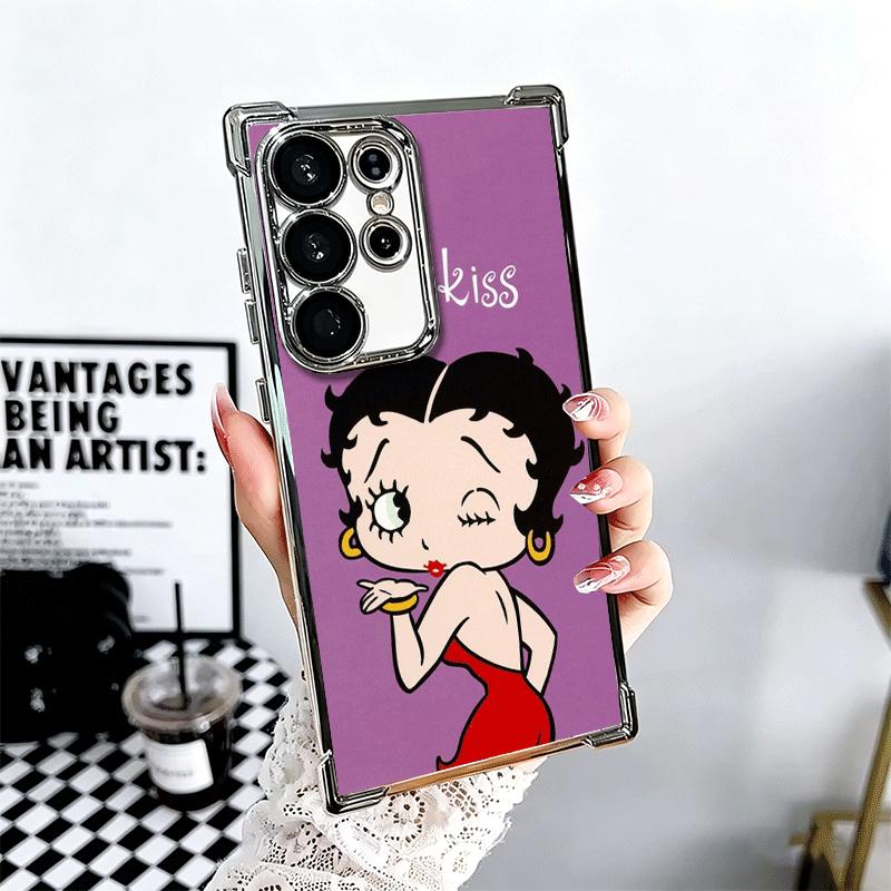 B-Bettys B-Boops Девушка Покрытие Чехол для Телефона Для Samsung Galaxy S24 S25 FE S26 Edge S23 Ultra S22 S21 Plus S20 Противоударный Подушка Безопасности Чехол