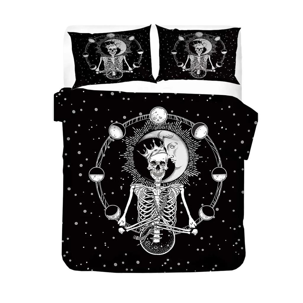 Print Hight Quality Duvet Cover Sets Galaxy Wolf Bedding Set 2/3pcs Quilt Cover Bed Linens Home Textile UK // Size
