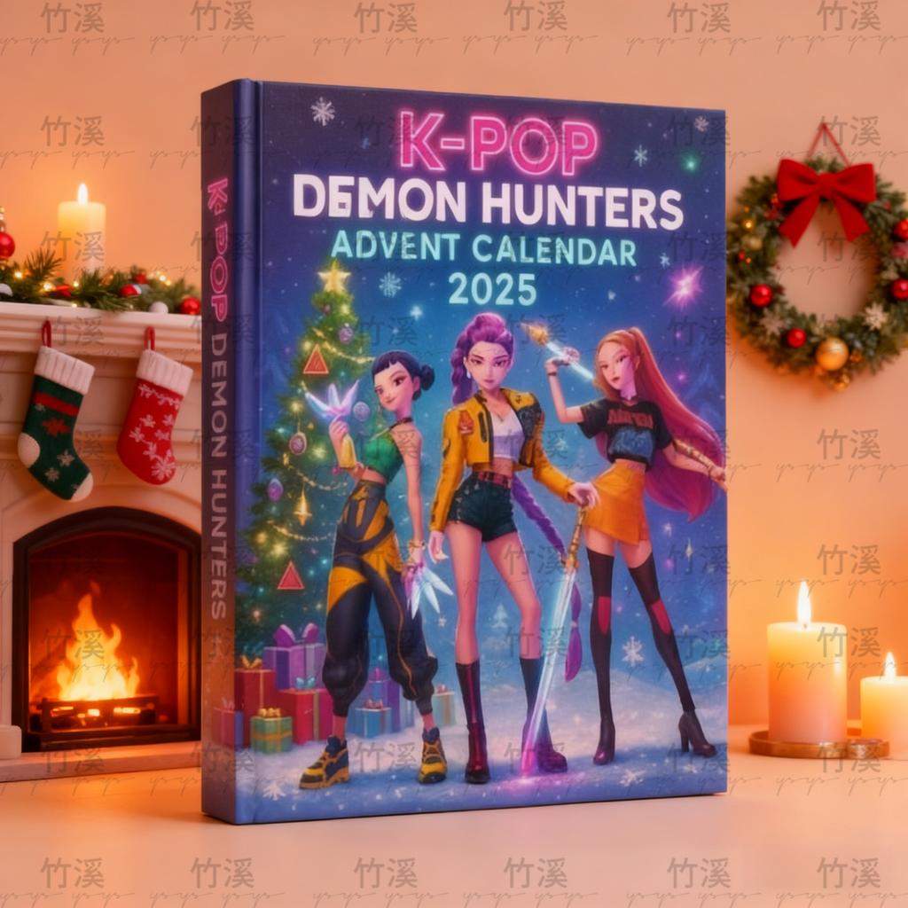 Kpop Demon Hunters Адвент-календарь - Huntrix Rumi Mira Zoey SAJA Derpy Tiger Рождественские и Новогодние Украшения Игрушки Подарки