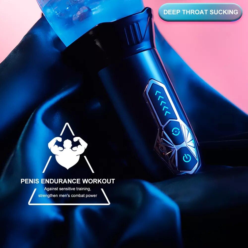 Новый мужчина 5 скоростей вращения 10 режимов Вибрационный мастурбатор Настоящий минет Glans Trainer Массаж пениса Мужской мастурбатор Glans Vibrator Мужской секс-игрушка