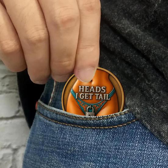 Монета-вызов «Замок и ключ», жетон для принятия решений для пар, друзей, забавная счастливая монета-флиппер, значимый подарок