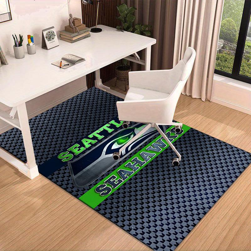 Коврик с командным духом Seahawks для офиса, коврик под кресло, декоративный ковер, коврик для гостиной, большой размер, подарки для фанатов, рождественские подарки