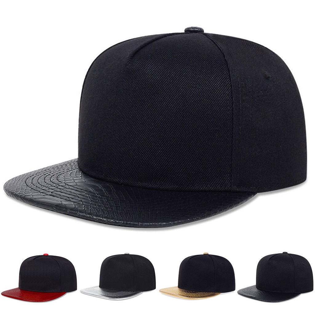 Unisex Leather Hat Brim Baseball Cap Outdoor Sport Hip Hop Caps Spring and Summer Sunscreen Hat Basketball Hats