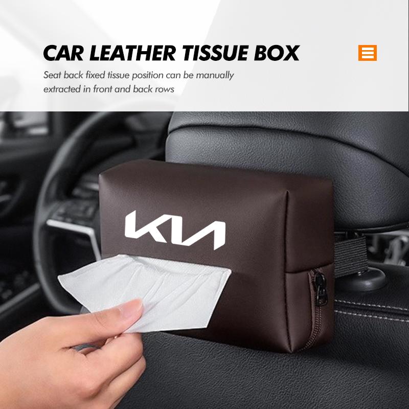Car Seat Back Tissue Box Paper Center Console Armrest Box Auto Accessories For KIA Ceed Sportage Rio K5 K2 Optima Cerato Venga kcwx20