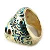 Golden Turquoise 'Skull' Ring