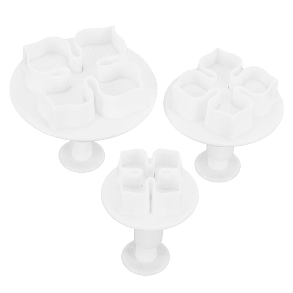 3Pcs Cake Decorating Mold Hydrangea Pattern Biscuits Cutter Spring Mold Baking Pastry Tool