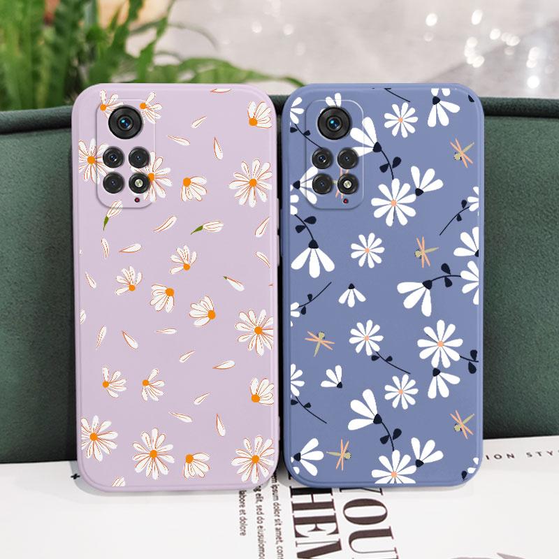 Daisies Fly Phone Case For Xiaomi Redmi Note 14 13 12 12S 11 11S 10 10A 10T 10S 9T 9 8 7 A1 Pro Plus 10C 4G 5G Silicone Cover