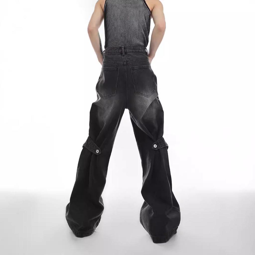 Джинсы-клеш с высокой талией и широкими штанинами из коллекции весна/осень 2023 года в винтажном стиле