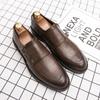 Luxury Brand Men's Genuine Leather Shoes Pointed Soft Soles Loafers Men's Interview Business Shoes Groom's Wedding Shoes