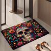 Halloween Smiling Flowers Skull Doormat Soft Rug For Bedroom Living Room Carpet Welcome Mat Outdoor Carpet Home Decoratio