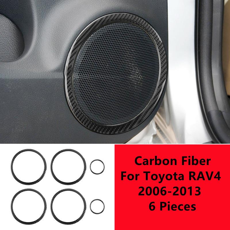 Углеродное волокно Автомобильный центр Панель управления Руль Декоративная крышка Наклейка Наклейка для Toyota RAV4 Внутренняя часть автомобиля