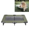 Raised Dog Bed Foldable Cooling Elevated Dog Bed Portable Raised Pet Cot for Outdoor Green
