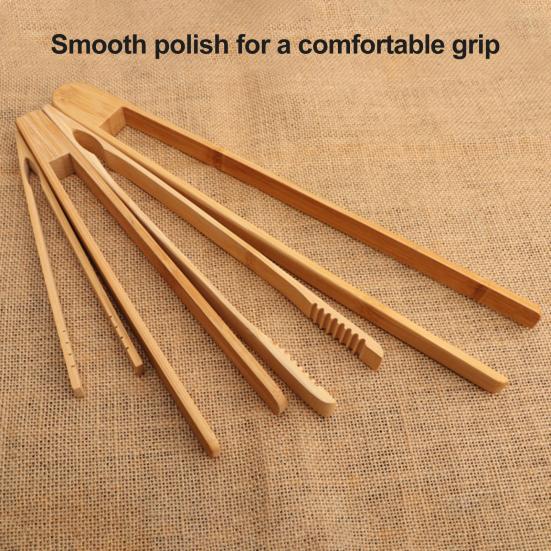 Bamboo Toast Tongs for Cooking Food Clips Bacon Bread Tongs Kitchen Tongs