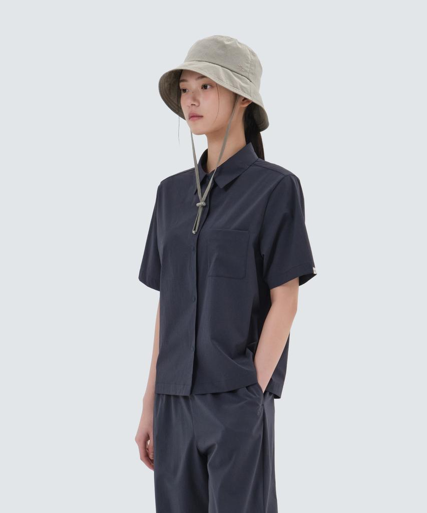 SNOWPEAK APPAREL Женская короткорукавная рубашка Airdots с карманом (S25Mwtsh35) военно-морской флот