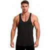 Summer Men's Y-Back Muscle Tank Tops Quick Dry Sleeveless Gym Workout Shirt Bodybuilding Training Fitness Stringer Vest