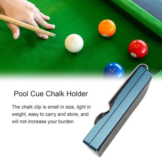Pool Cue Chalk Holder with Metal Clip Heavy Duty Aluminum Portable Snooker Chalk Box Carrier Case Billiard Accessories Enthusiasts Gift