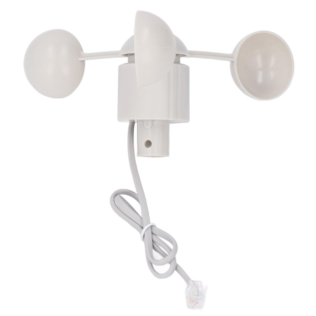 Anemometer Cup Speed Measuring Sensor Cup RJ11 Connector 3 Cups Wind Direction Gauge for Weather Meter
