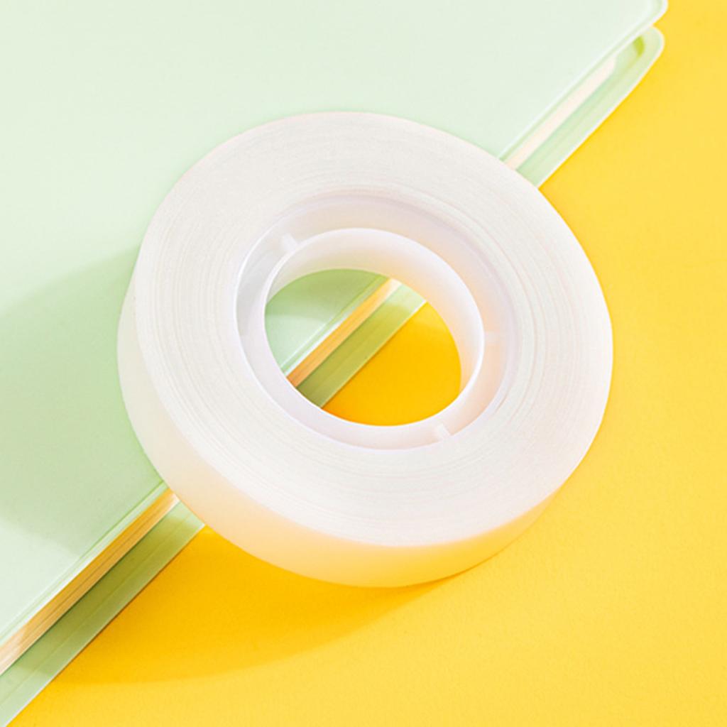Writable Tape Easy Tear Transparent Portable PVC Write On Tape for Student School Office Milk White