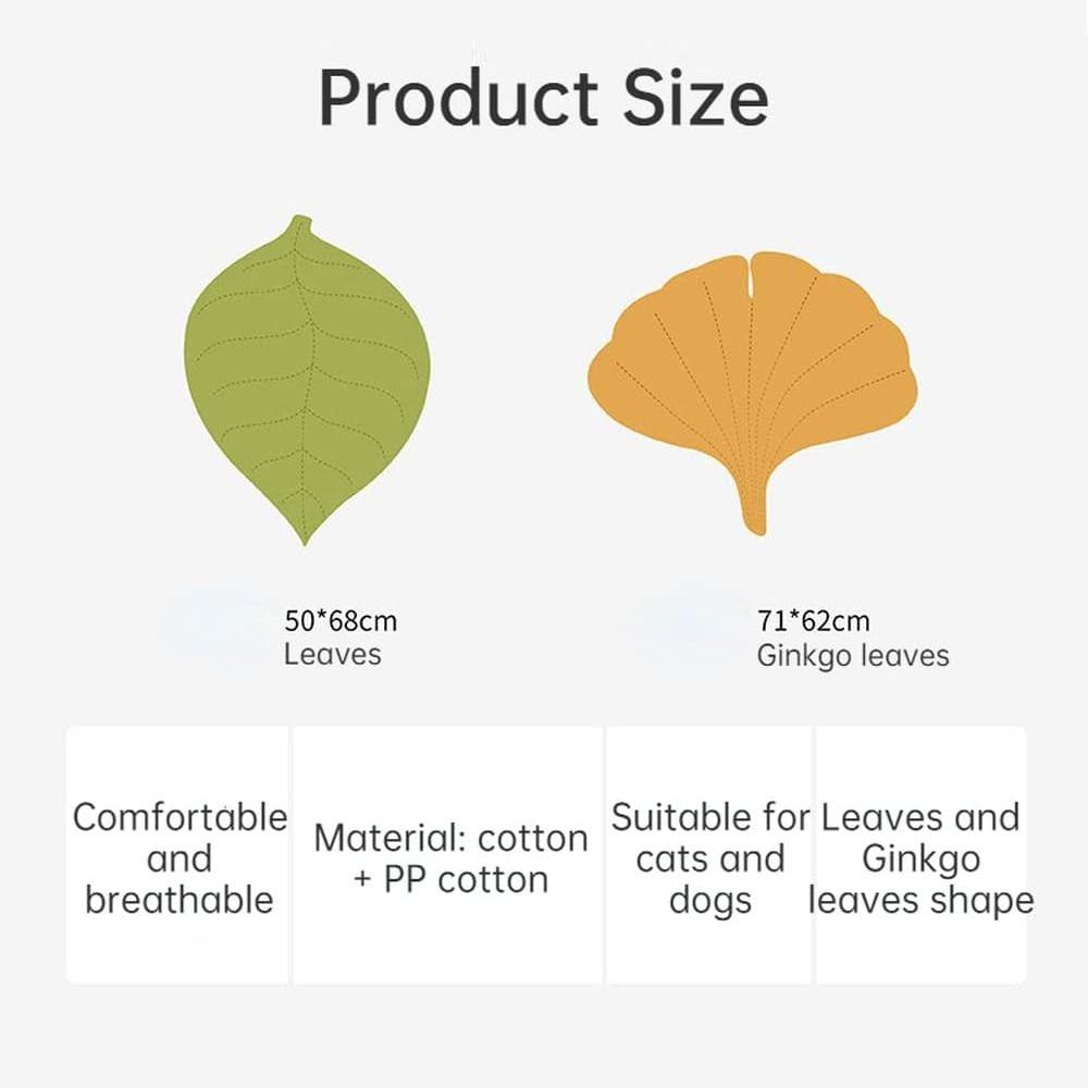 Leaf Shape Cat Bed Double-Sided Available Pet Supplies Hot Seat Cushion for Cats Puppy