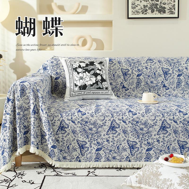 Утолщенное полотенце для дивана в американском стиле, двухстороннее, легко расстилающееся, чехол для дивана, пылезащитный чехол для защиты от царапин, ковер для дивана