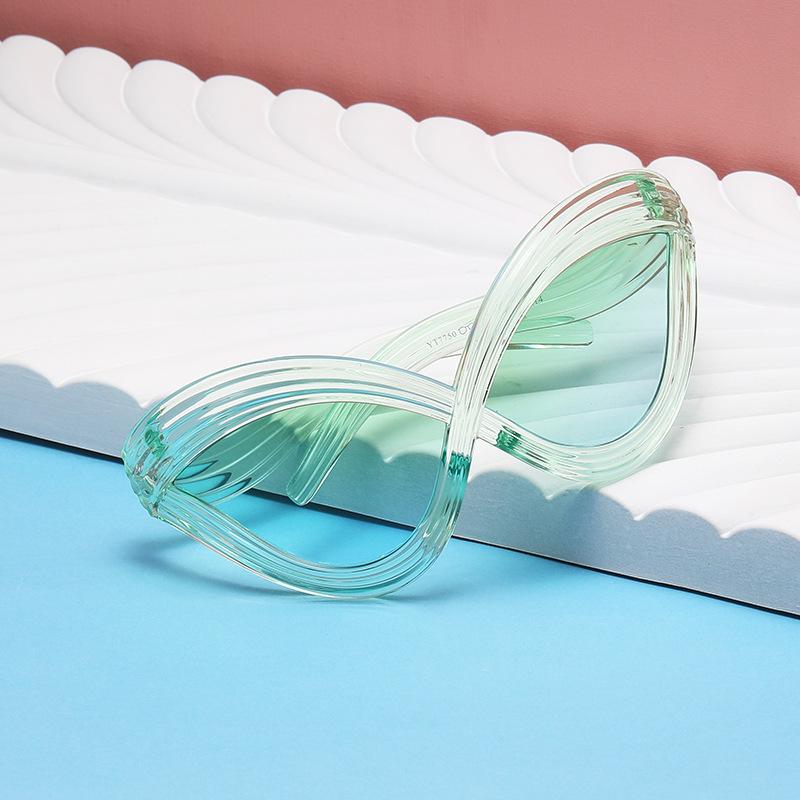 4708 Millennium Personality Street преувеличенные солнцезащитные очки, европейские и американские Y2K модные цветные волновые очки хип-хоп солнцезащитные очки