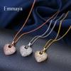 Emmaya Fashion Charm AAA Cubic Zircon Multicolor Romantic Heart Pendant Jewelry Necklaces For Woman Wedding Party Gift