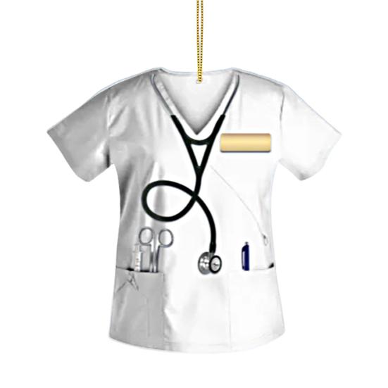 Украшение в форме униформы медсестры, плоское акриловое подвесное украшение, брелок, кулон, подарок для медсестер, врачей, украшение для сумки на машину