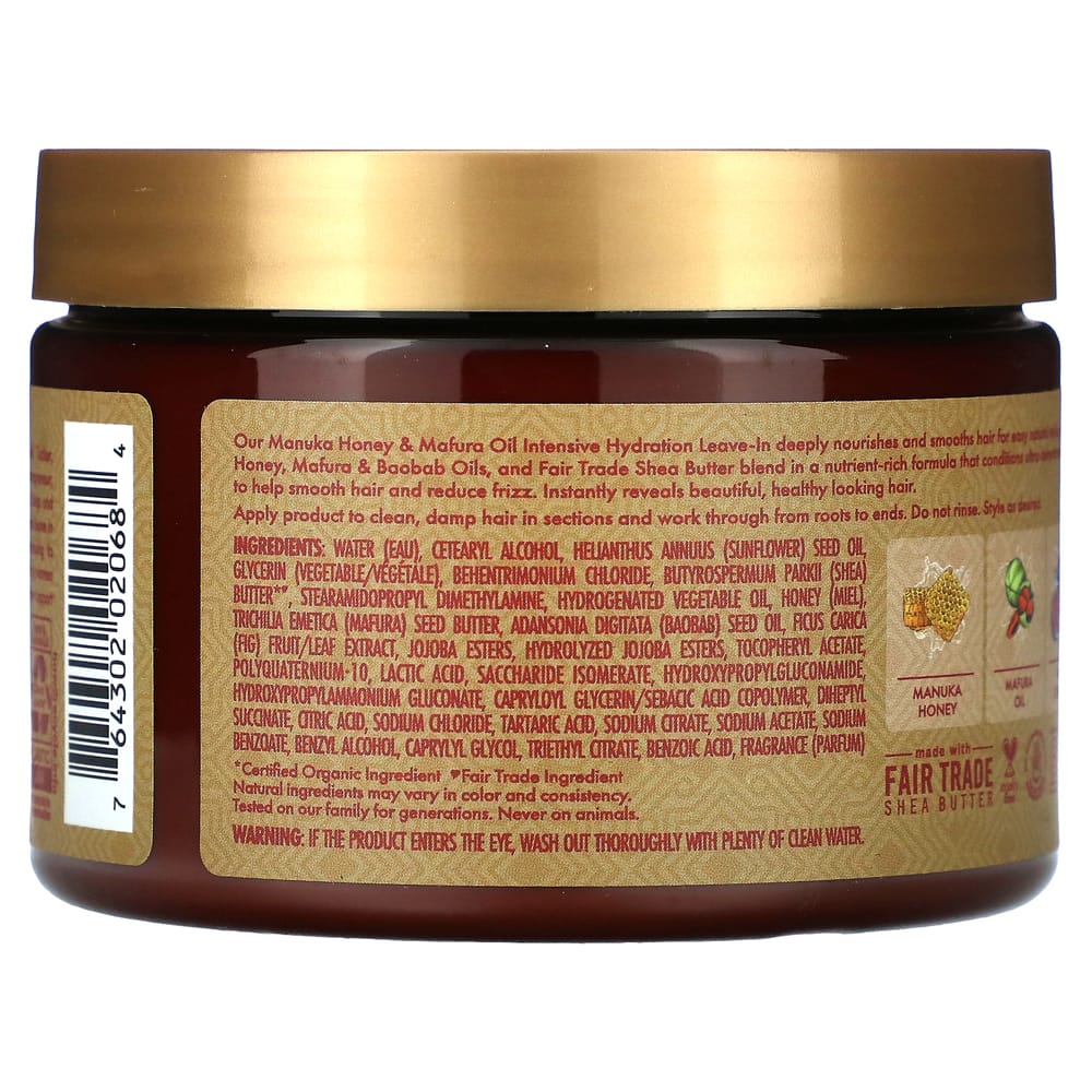 SheaMoisture Интенсивно Увлажняющий несмываемый кондиционер с медом мануки и маслом мафуры 340 мл
