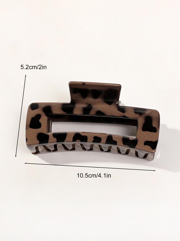 2 Pcs Hair Claw Clips for Thin Hair,4.1 In Leopard Hair Clips Non-Slip Ponytail Barrette,Strong Hold Banana Clips for Women Girl