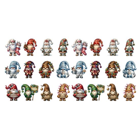 12/24 шт. Рождественские подвесные деревянные карликовые подвесные украшения, легко повесить декор для рождественской вечеринки, макет сцены