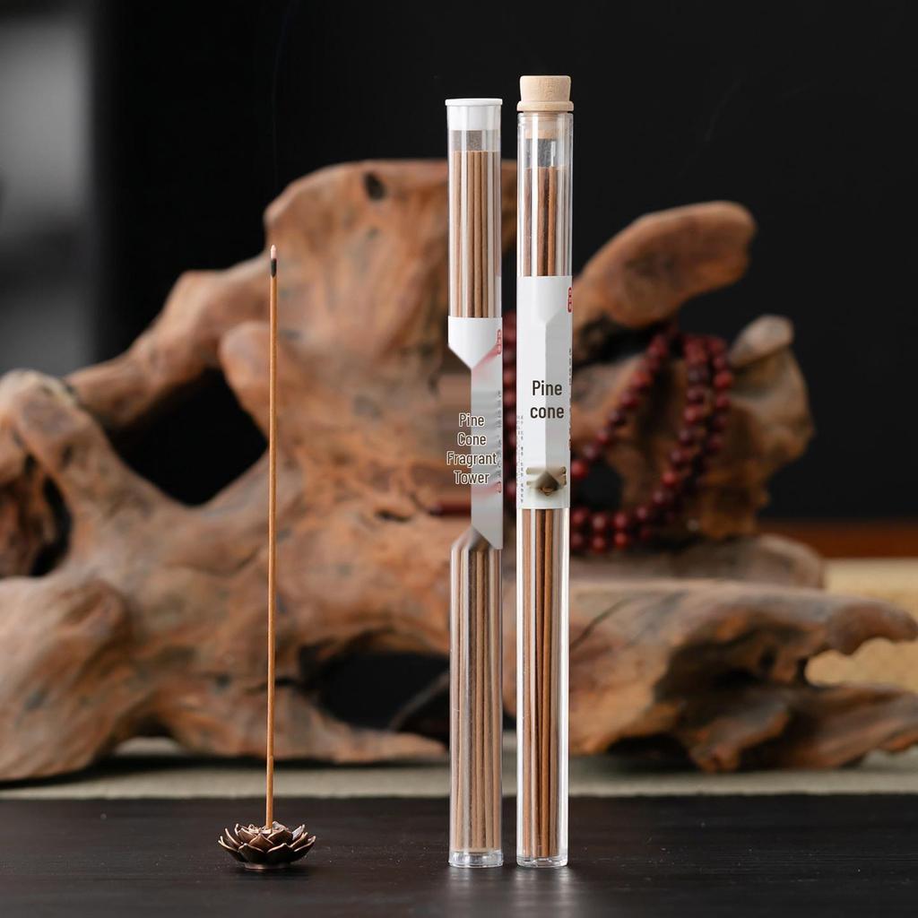 Chinese Zen Pine Cone Crystal Lid Incense Sticks for Deodorizing & Fresh Air