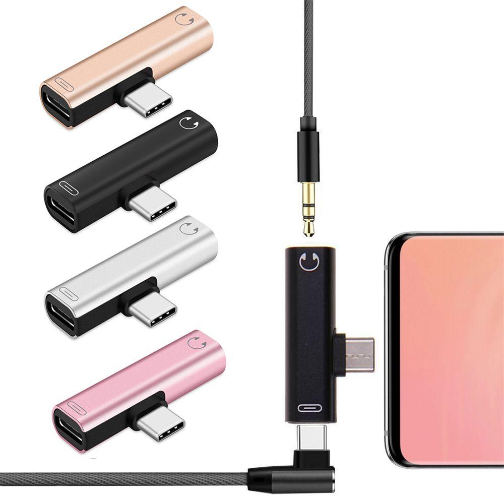 Fast Metal USB C Audio Convertor Headphone Jack AUX Splitter Type-C To 3.5mm Adapter