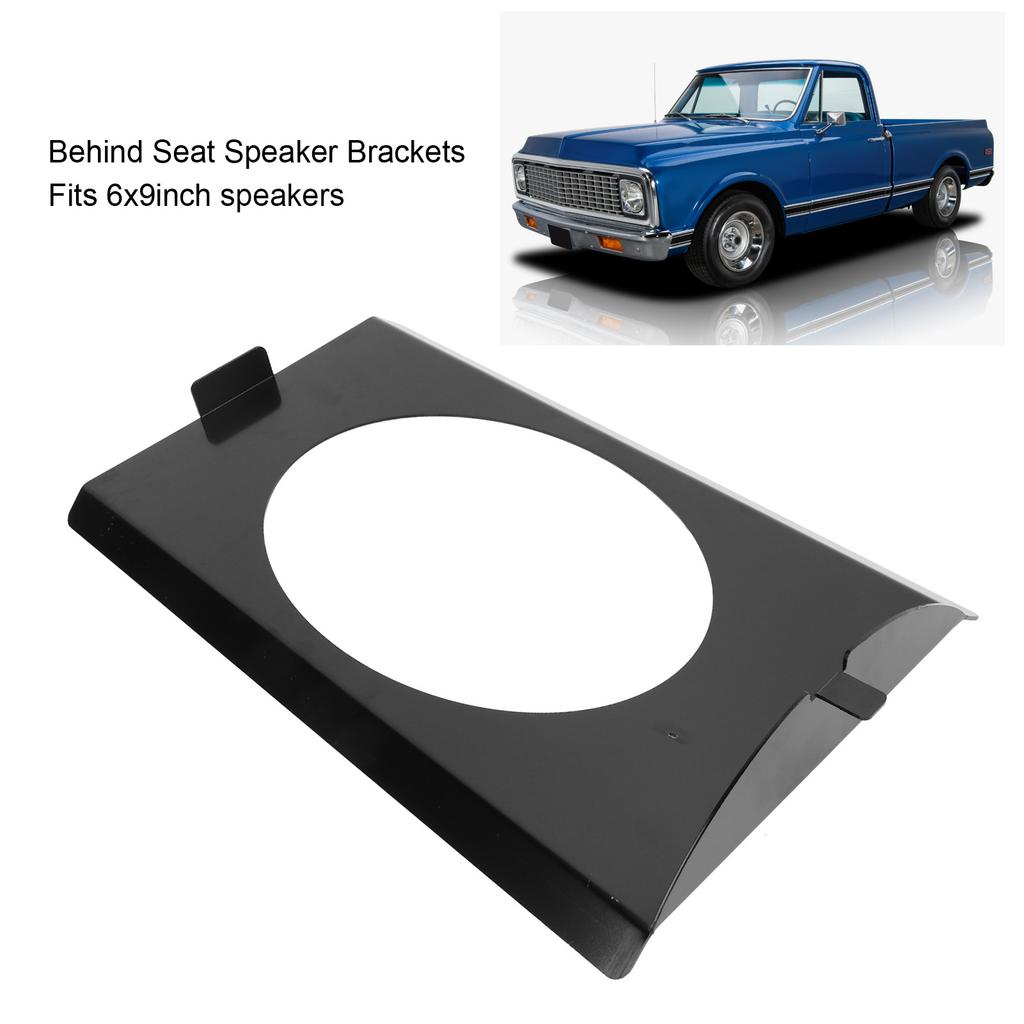 1 Pair Behind Seat Speaker Brackets 6x9 Inch Steel Cab Corner Speaker Brackets for C10 1973‑1987 Black