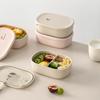 Непротекающий ланч-бокс с разделителями, герметичный контейнер для обеда 900 мл, легкий портативный контейнер для перекусов, многофункциональный органайзер для ланча для школы